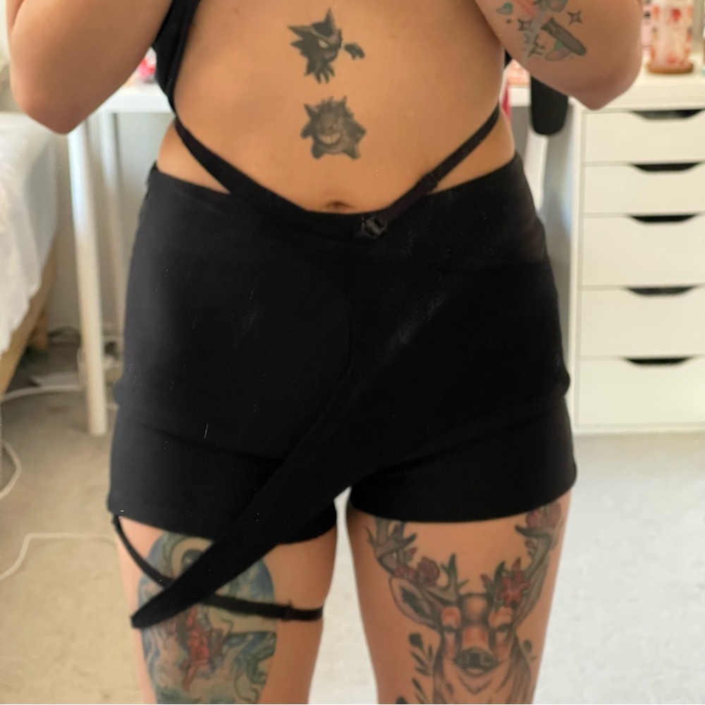 Lychee the Label strap booty shorts
